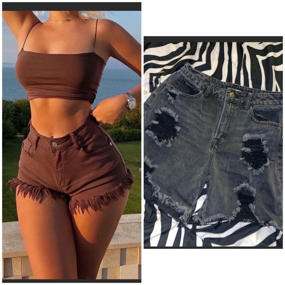 Bundle of 2! Fashionnova Jean shorts - Picture 1 of 8